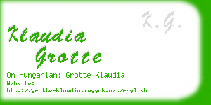 klaudia grotte business card